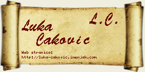 Luka Caković vizit kartica